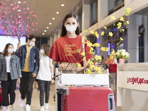 Vận chuyển mai, đào Tết Nguyên Đán 2022 cùng Vietjet