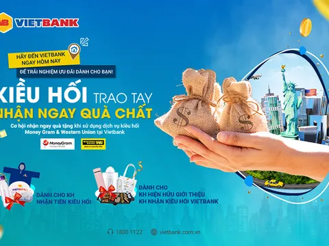 Vietbank ưu đãi khách hàng nhận kiều hối