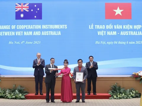Thủ tướng hai nước Việt Nam, Úc chứng kiến lễ công bố đường bay thẳng thành phố Hồ Chí Minh – Brisbane của Vietjet