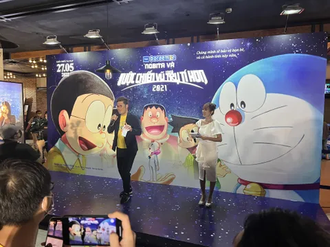 Dàn sao Việt cùng các nhóc tì hào hứng đón chào cuộc phim lưu mới nhất của Doraemon tại sự kiện ra mắt phim
